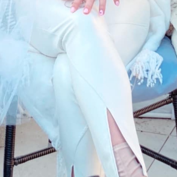 White Leather Pants - Picture 7 of 9